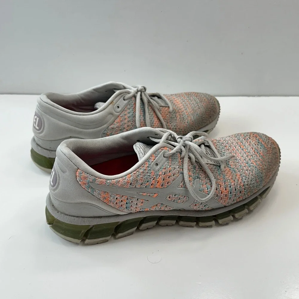 Asics Gel-Quantum 360 Knit Running Shoes Athletic Gym Gray Orange Women's Size 9